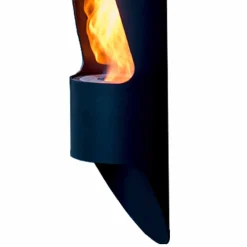 Viadurini Fire Design Wandkamine Bioethanol-Wand-Bio-Kamin aus röhrenförmigem und modernem Design aus schwarzem Stahl - Jackson