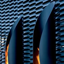 Viadurini Fire Design Wandkamine Bioethanol-Wand-Bio-Kamin aus röhrenförmigem und modernem Design aus schwarzem Stahl - Jackson