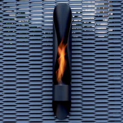 Viadurini Fire Design Wandkamine Bioethanol-Wand-Bio-Kamin aus röhrenförmigem und modernem Design aus schwarzem Stahl - Jackson