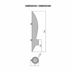 Viadurini Fire Design Wandkamine Bioethanol-Wand-Bio-Kamin aus röhrenförmigem und modernem Design aus schwarzem Stahl - Jackson