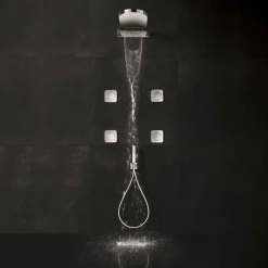 Viadurini Taps Duschköpfe-Wandduschkopf mit Duschstrahl und Wasserfall Made in Italy - Como