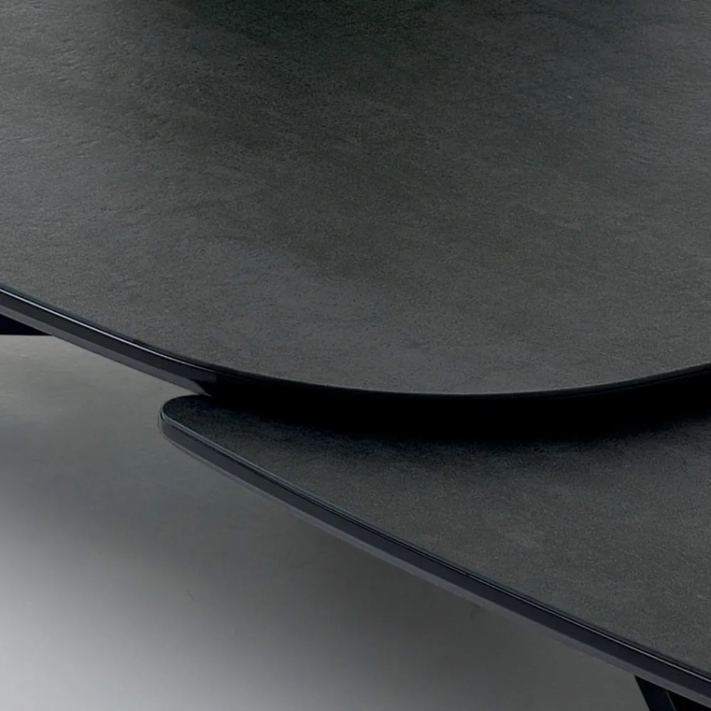 Viadurini Living Tisch Höhenverstellbar-Wandelbarer ausziehbarer Couchtisch aus Metall und Keramik - Gioacco