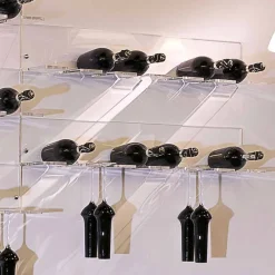 Viadurini Living Design Weinregal-Wandflaschenhalter für 6 Flaschen aus Plexiglas Made in Italy - Canberra