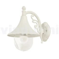 Viadurini Lighting Pendelleuchten Vintage-Wandgartenlaterne aus weißem Aluminium, hergestellt in Italien, Anusca