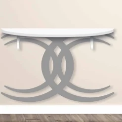 Viadurini Living Konsolentisch Flur-Wandkonsole für modernes Design in weißem und grauem Holz - Coco