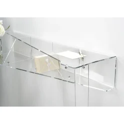 Viadurini Living Konsolentisch Flur-Wandkonsole in transparentem Plexiglas Piano Design - Valeria