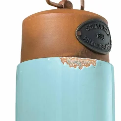 Ferroluce Vintage Wandleuchten-Wandlampe aus Keramik und Rosteisen Desiree