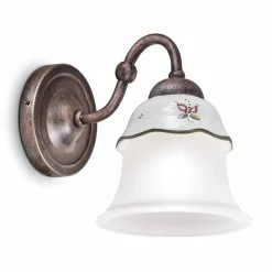 Ferroluce Shabby Chic Wandleuchten-Wandlampe aus Keramik und Glas Ferrara