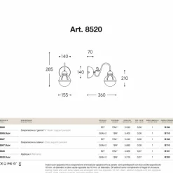 Aldo Bernardi Vintage Wandleuchten-Wandlampe aus Messing und Glas Cimosa von