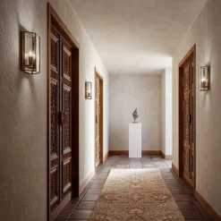 Il Fanale Vintage Wandleuchten-Wandlampe aus Messing und Glas mit 2 Lichtern Handgefertigtes Design - Bound von