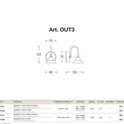 Aldo Bernardi Garten-Wandlampen-Wandlampe für den Außenbereich Bugatti von