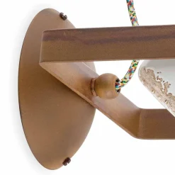 Ferroluce Design Wandleuchten-Wandlampe im Industrial Vintage Design aus Keramik und Eisen Julia