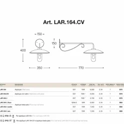 Aldo Bernardi Vintage Wandleuchten-Wandlampe Re Lear von aus Glas, Kupfer, Aluminium