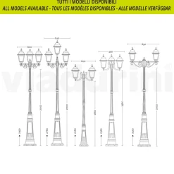 Viadurini Lighting Gartenlaternen-Wandlaterne aus Aluminiumdruckguss und Glasdiffusor - Scintilla