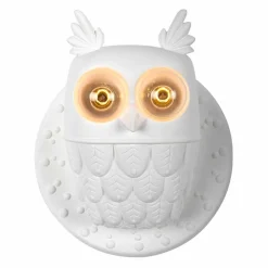 Viadurini Lighting Design Wandleuchten-Wandleuchte 2 Lichter in Matt White Ceramic Modern Design Owl - Owl