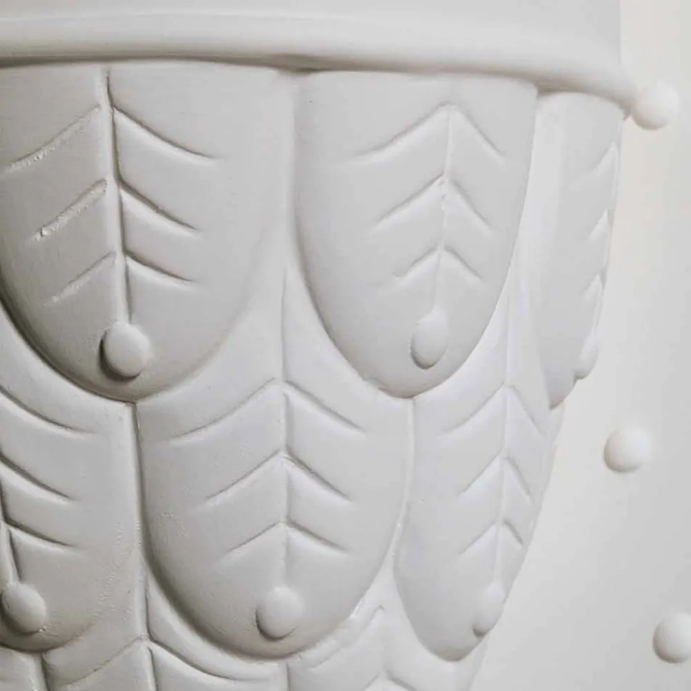 Viadurini Lighting Design Wandleuchten-Wandleuchte 2 Lichter in Matt White Ceramic Modern Design Owl - Owl