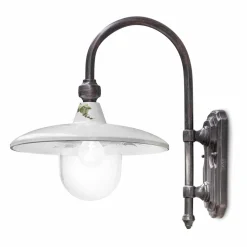 Ferroluce Garten-Wandlampen-Wandleuchte aus Aluminium und handbemaltem klassischem Design - Campobasso