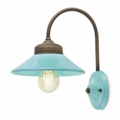 Ferroluce Vintage Wandleuchten-Wandleuchte aus farbiger Keramik und Messing Alice