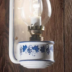 Ferroluce Vintage Wandleuchten-Wandleuchte aus Keramik im Vintage-Design mit handbemalter Dekoration - Pompeji