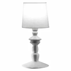 Viadurini Lighting Design Wandleuchten-Wandleuchte aus lackierbarer Keramik und Lampenschirm aus weißem Leinen - Cadabra