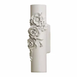 Viadurini Lighting Design Wandleuchten-Wandleuchte aus mattweißer Keramik mit dekorativen Blumen - Revolution