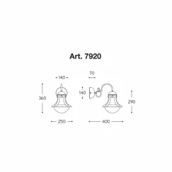 Aldo Bernardi Vintage Wandleuchten-Wandleuchte aus Messing und Glas Loggia von