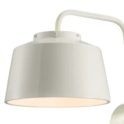 Ferroluce Wandleuchte Industrial-Wandleuchte aus Metall und handgefertigter Keramik mit doppelter Öffnung - 50er Jahre