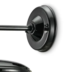 Ferroluce Wandleuchte Industrial-Wandleuchte aus schwarzer Keramik und Eisen im industriellen Vintage-Design - Bew