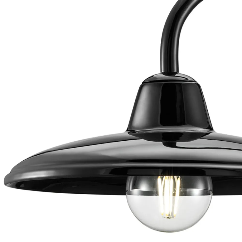 Ferroluce Wandleuchte Industrial-Wandleuchte aus weißer oder schwarzer Keramik und industriellem Vintage-Eisen - Bew