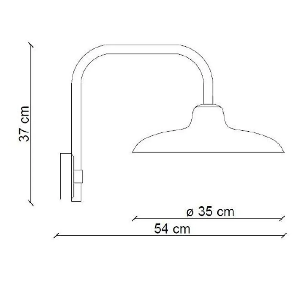Ferroluce Wandleuchte Industrial-Wandleuchte aus weißer oder schwarzer Keramik und industriellem Vintage-Eisen - Bew