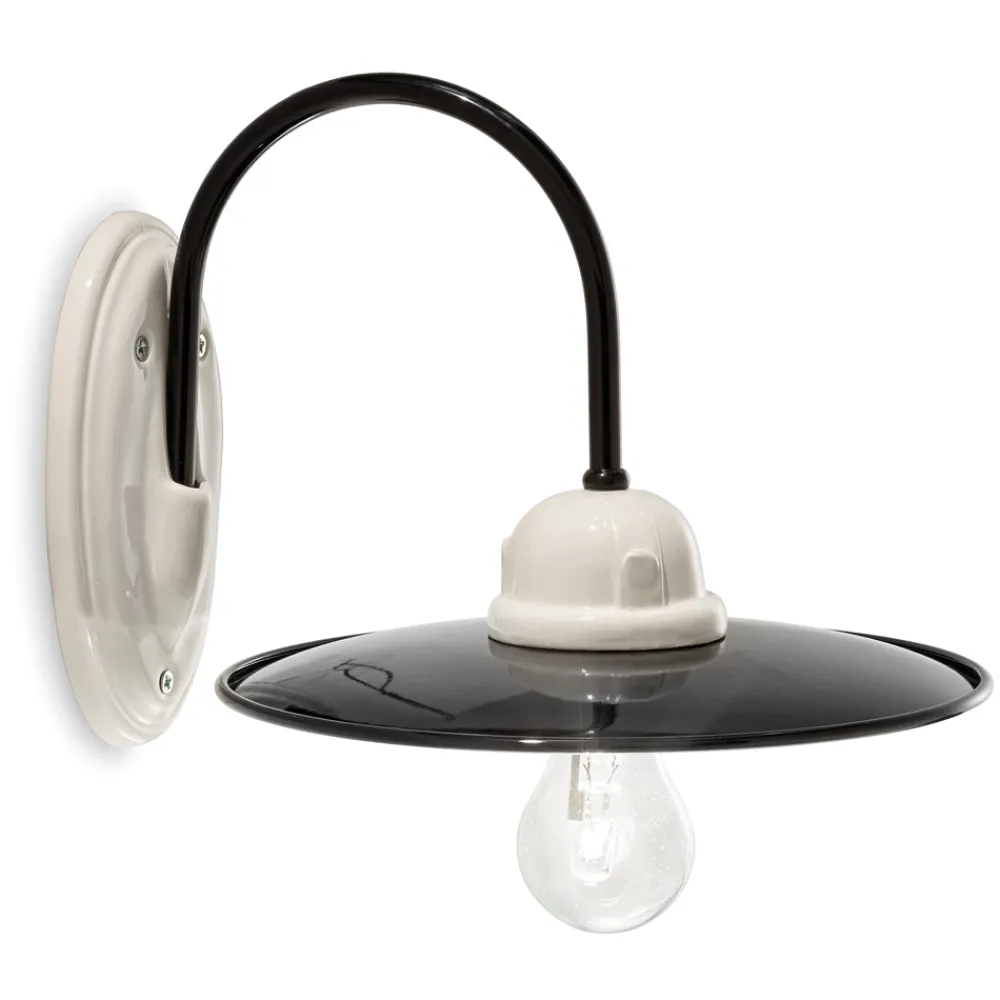 Ferroluce Vintage Wandleuchten-Wandleuchte im rustikalen Stil aus Keramik von