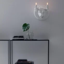 Viadurini Lighting Design Wandleuchten-Wandleuchte mit 2 Leuchten im Keramikdesign in Form eines Stiers - Marrena