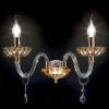 Viadurini Lighting Klassische Wandleuchten-Wandleuchte mit 2 Leuchten, klassisches Design in Belle Kristall und Glas