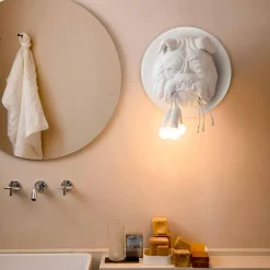 Viadurini Lighting Design Wandleuchten-Wandleuchte mit 3 Lichtern in Grau oder Weiß Keramik Modernes Design - Dogbull