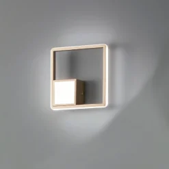 Viadurini Lighting Moderne Wandleuchten-Wandleuchte mit LED aus lackiertem Metall mit Gold-Finish - Formal