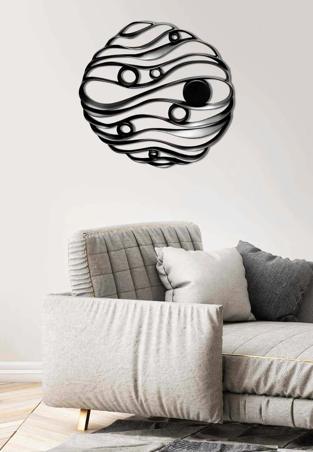 Viadurini Decor Abstrakte Bilder-Wandmontage Modernes Design aus perforierter Keramik Made in Italy - Desta