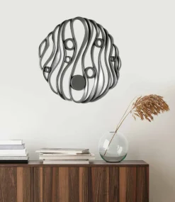 Viadurini Decor Abstrakte Bilder-Wandmontage Modernes Design aus perforierter Keramik Made in Italy - Desta