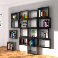 Viadurini Design Moderne Design Bücherregale-Wandregal in modernem Design Fra011 Made in Italy