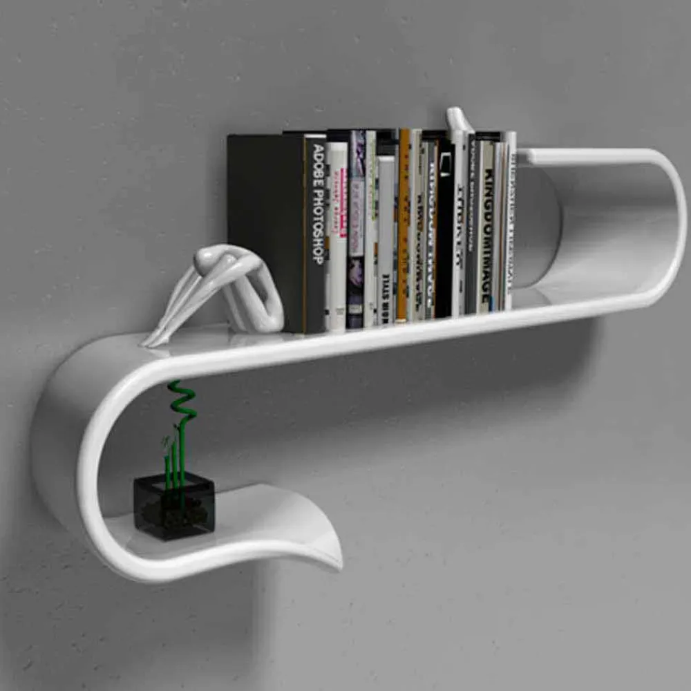 Viadurini Design Wandregale-Wandregal modern Made in Italy Waveshelf
