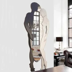 Viadurini Decor Wandspiegel-Wandspiegel aus MDF in modernem Design Man&Woman handbearbeitet