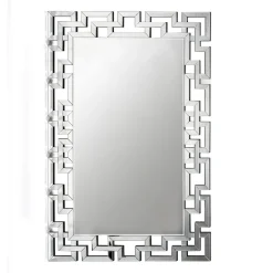 Viadurini Living Wandspiegel-Wandspiegel aus MDF und versilbertem Glas mit geformtem Rahmen - Avolo