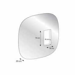 Viadurini Decor Wandspiegel-Wandspiegel mit LED-Licht und rosa Fach Luxus-Design Made in Italy - Matrix