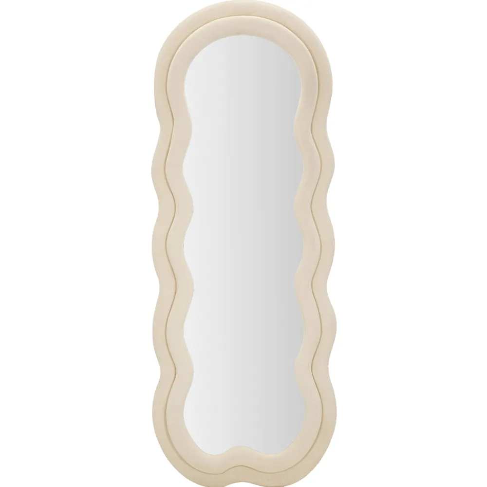 Viadurini Decor Wandspiegel-Wandspiegel mit MDF-Rahmen und Samtbezug - Weiß