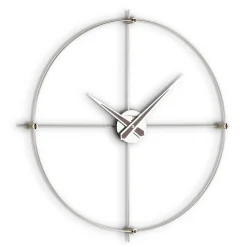 Viadurini Time Design Wanduhren-Wanduhr aus satiniertem Stahl mit chromatischen Details, hergestellt in Italien – Lucky