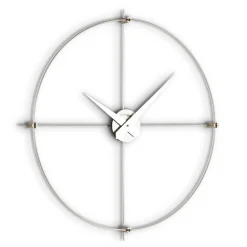 Viadurini Time Design Wanduhren-Wanduhr aus satiniertem Stahl mit chromatischen Details, hergestellt in Italien – Lucky