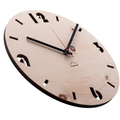 Viadurini Time Design Wanduhren-Wanduhr aus Zirbenholz made in Italy Andrea