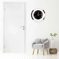 Viadurini Time Design Wanduhren-Wanduhr in Weißholz und Bronze Dekorationen des modernen Designs - Mavia