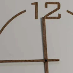 Viadurini Time Design Wanduhren-Wanduhr mit quadratischem und modernem Design in beige und braunem Holz - Tabata