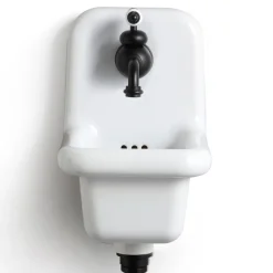 Viadurini Bathroom Vintage Waschbecken|Farbige Waschbecken-Wandwaschbecken aus farbiger Keramik im Vintage-Stil 26 cm - Jordan