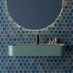 Viadurini Bathroom Keramikwaschbecken-Wandwaschbecken aus Keramik mit optionalem Handtuchhalter, hergestellt in Italien – Graffa